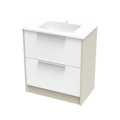 Nikau Grove 750 Double Drawer Two Tone Floor Vanity