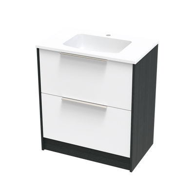 Nikau Grove 750 Double Drawer Two Tone Floor Vanity