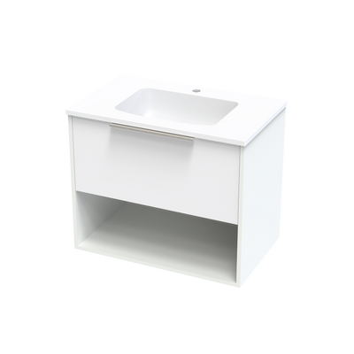 Nikau Drawer Open Shelf 750mm Wall Hung Vanity