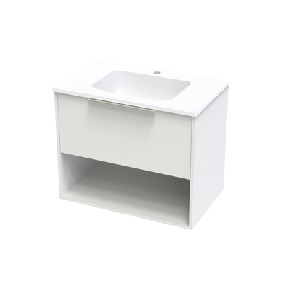 Nikau Drawer Open Shelf 750mm Wall Hung Vanity