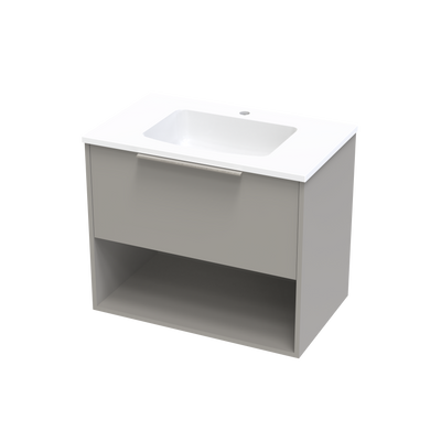 Nikau Drawer Open Shelf 750mm Wall Hung Vanity