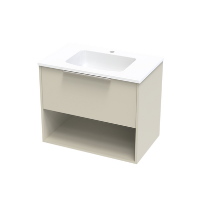 Nikau Drawer Open Shelf 750mm Wall Hung Vanity