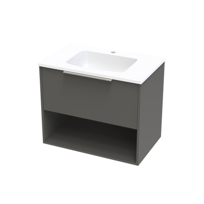 Nikau Drawer Open Shelf 750mm Wall Hung Vanity