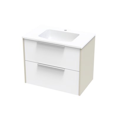 Nikau Double Drawer 750mm Two Tone Wall Hung Vanity