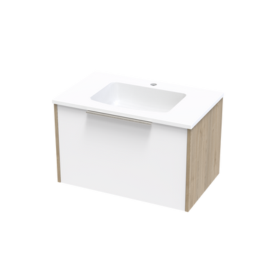 Nikau Single Drawer 750mm Two Tone Wall Hung Vanity