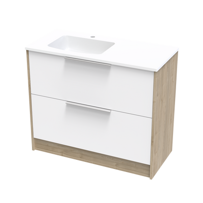 Nikau Grove 1000 Double Drawer Two Tone Floor Vanity