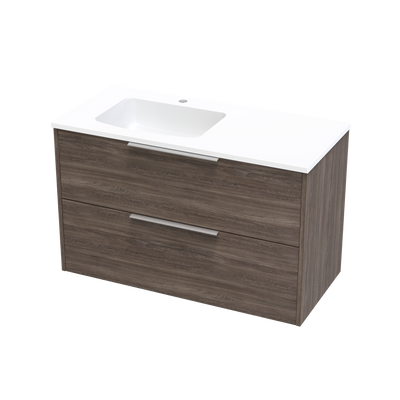 Nikau Double Drawer 1000mm Wall Hung Vanity