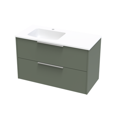 Nikau Double Drawer 1000mm Wall Hung Vanity