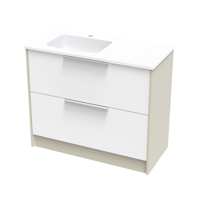 Nikau Grove 1000 Double Drawer Two Tone Floor Vanity