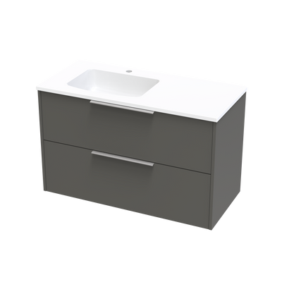 Nikau Double Drawer 1000mm Wall Hung Vanity