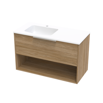 Nikau Grove 1000 Drawer Open Shelf Wall Vanity