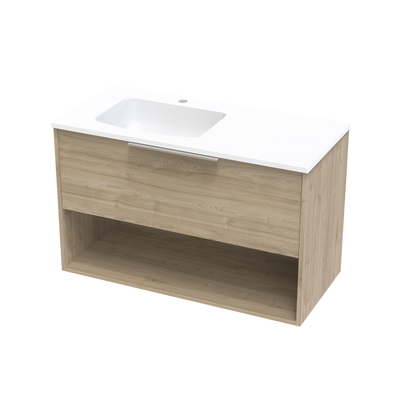 Nikau Grove 1000 Drawer Open Shelf Wall Vanity