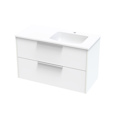 Nikau Double Drawer 1000mm Wall Hung Vanity