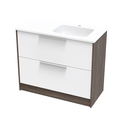 Nikau Grove 1000 Double Drawer Two Tone Floor Vanity