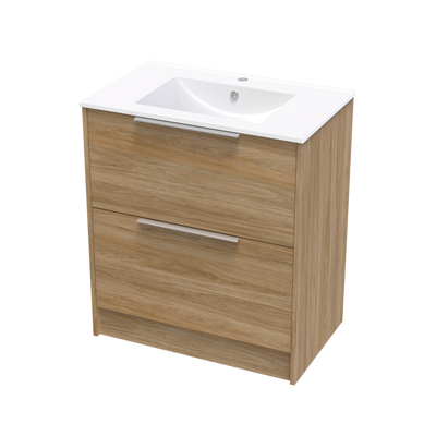 Nikau Valley 750 Double Drawer Floor Vanity