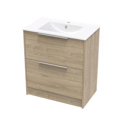 Nikau Valley 750 Double Drawer Floor Vanity