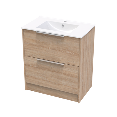 Nikau Valley 750 Double Drawer Floor Vanity