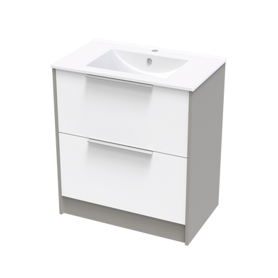 Nikau Valley 750 Double Drawer Two Tone Floor Vanity