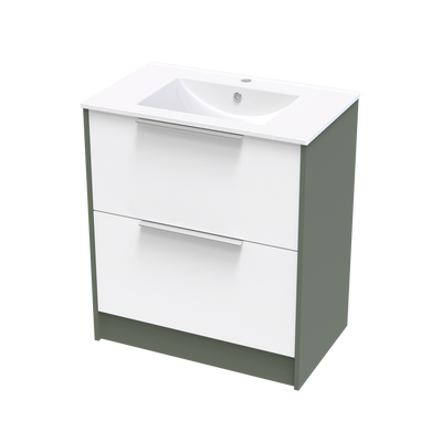 Nikau Valley 750 Double Drawer Two Tone Floor Vanity