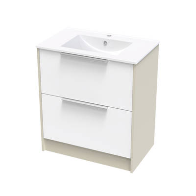 Nikau Valley 750 Double Drawer Two Tone Floor Vanity