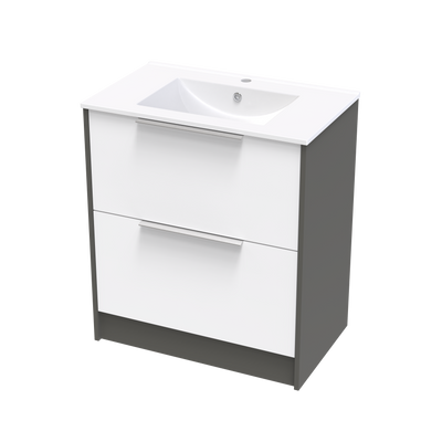 Nikau Valley 750 Double Drawer Two Tone Floor Vanity