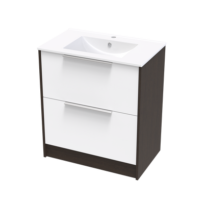 Nikau Valley 750 Double Drawer Two Tone Floor Vanity