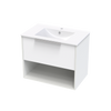 Nikau Valley 750 Drawer Open Shelf Two Tone Wall Vanity