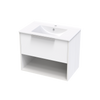 Nikau Valley 750 Drawer Open Shelf Two Tone Wall Vanity