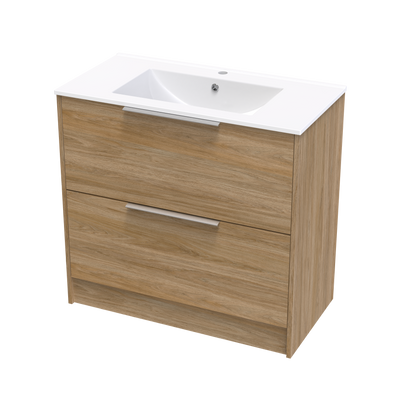 Nikau Valley 900 Double Drawer Floor Vanity