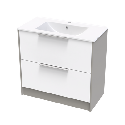 Nikau Valley 900 Double Drawer Two Tone Floor Vanity