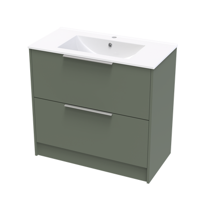 Nikau Valley 900 Double Drawer Floor Vanity