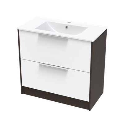 Nikau Valley 900 Double Drawer Two Tone Floor Vanity