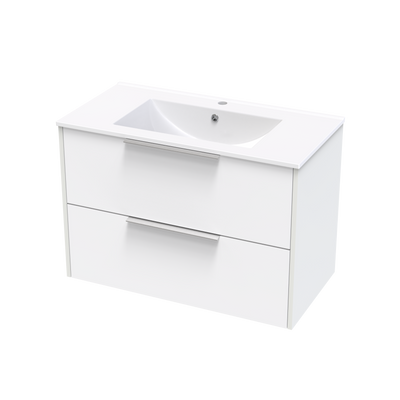 Nikau Valley 900 Double Drawer Two Tone Wall Vanity