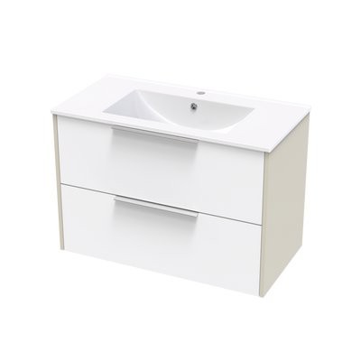 Nikau Valley 900 Double Drawer Two Tone Wall Vanity