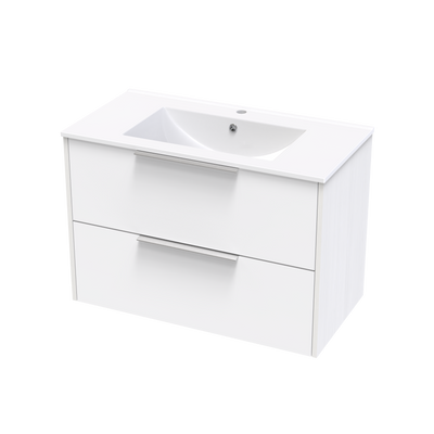 Nikau Valley 900 Double Drawer Two Tone Wall Vanity