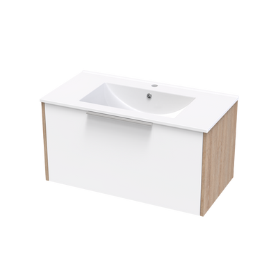 Nikau Valley 900 Single Drawer Two Tone Wall Vanity