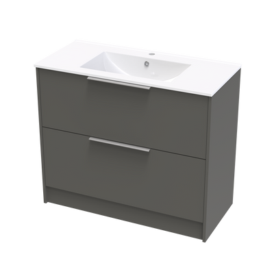 Nikau Valley 1000 Double Drawer Floor Vanity