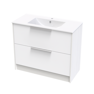 Nikau Valley 1000 Double Drawer Two Tone Floor Vanity