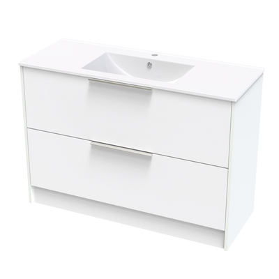 Nikau Valley 1200 Double Drawer Floor Vanity