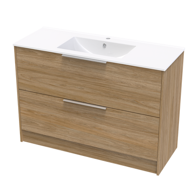 Nikau Valley 1200 Double Drawer Floor Vanity