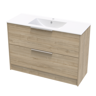 Nikau Valley 1200 Double Drawer Floor Vanity