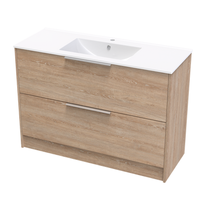 Nikau Valley 1200 Double Drawer Floor Vanity