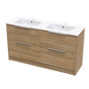 Nikau Valley 1500 Double Bowl Double Drawers Floor Vanity