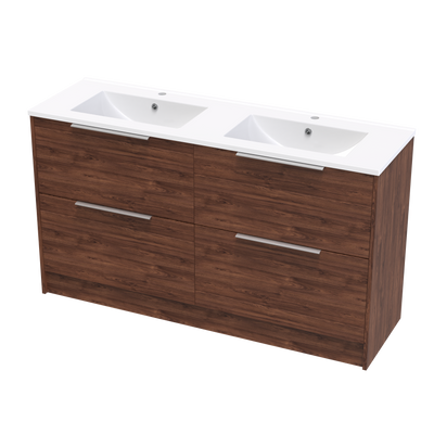 Nikau Valley 1500 Double Bowl Double Drawers Floor Vanity