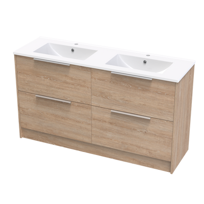 Nikau Valley 1500 Double Bowl Double Drawers Floor Vanity