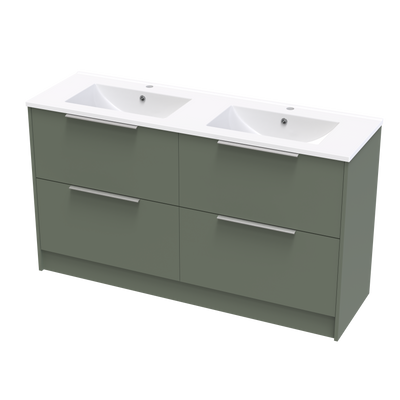 Nikau Valley 1500 Double Bowl Double Drawers Floor Vanity