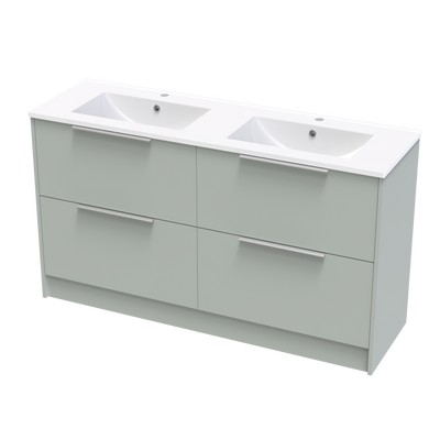 Nikau Valley 1500 Double Bowl Double Drawers Floor Vanity