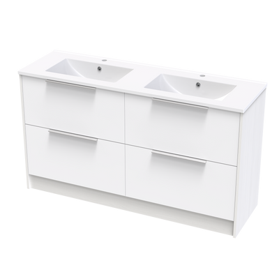 Nikau Valley 1500 Double Bowl Double Drawers Two Tone Floor Vanity