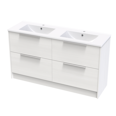 Nikau Valley 1500 Double Bowl Double Drawers Floor Vanity