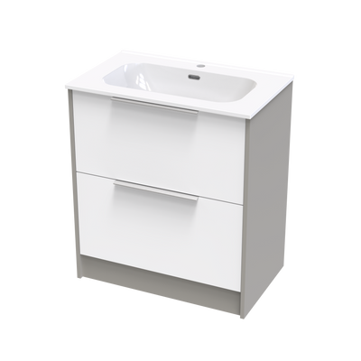 Nikau Aura 750 Double Drawer Two Tone Floor Vanity